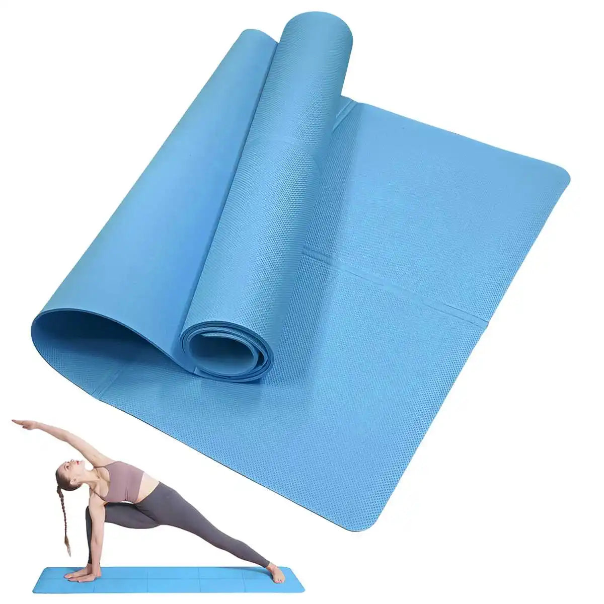 Tapis de Yoga & Fitness 4mm — Antidérapant, Confortable, 6 Couleurs