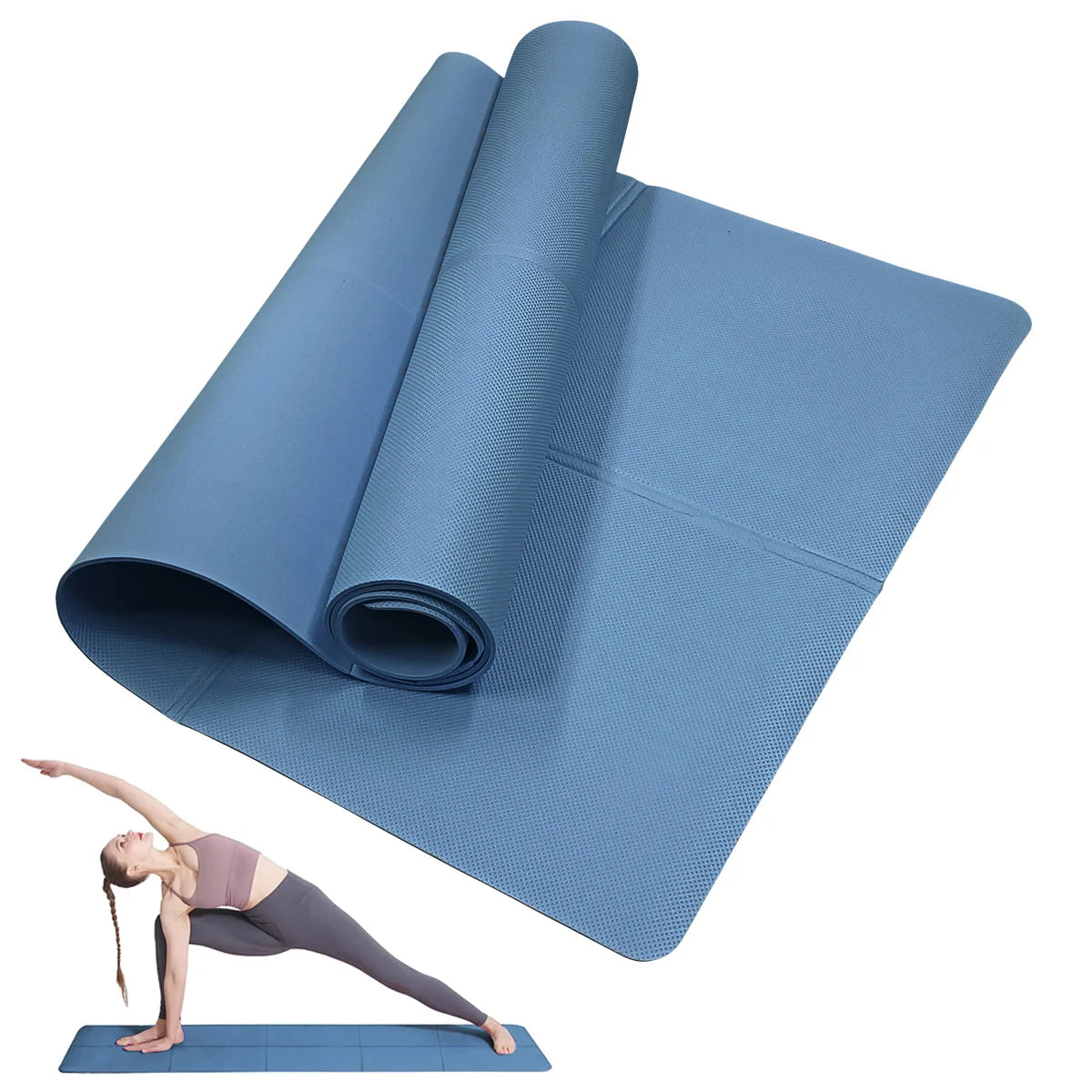 Tapis de Yoga & Fitness 4mm — Antidérapant, Confortable, 6 Couleurs